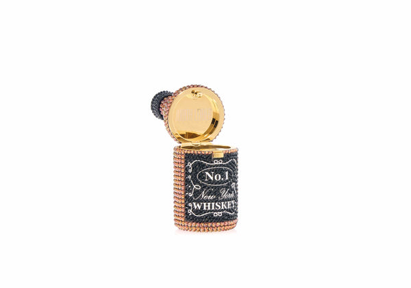 Judith Leiber Mini Bottle Pillbox Whiskey
