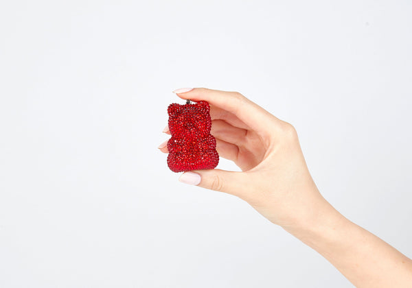 judith leiber Mini Gummy Bear Red