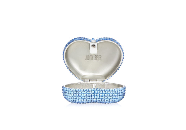 Judith Leiber Mini Heart Light Sapphire
