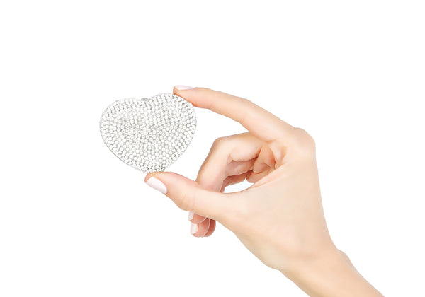 judith leiber Mini Heart Silver