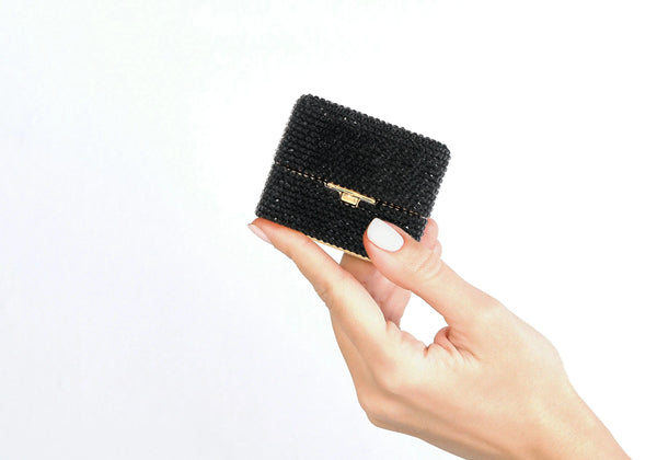 judith leiber Miniature Box Say Yes Black