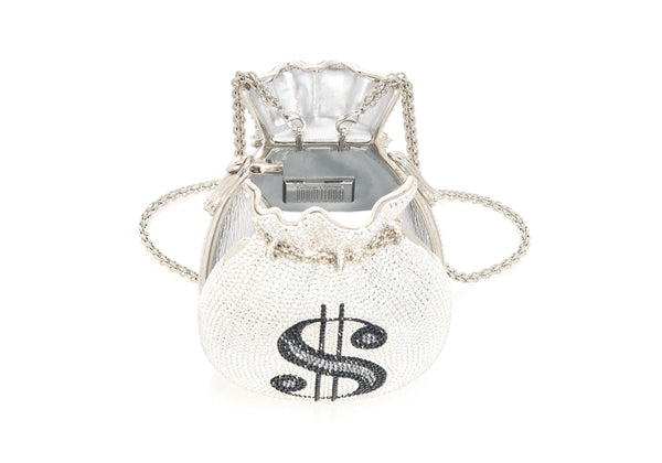 Judith Leiber Money Bags Pouch Silver