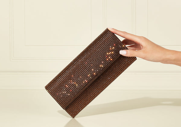 judith leiber Perry Crystal Chocolate