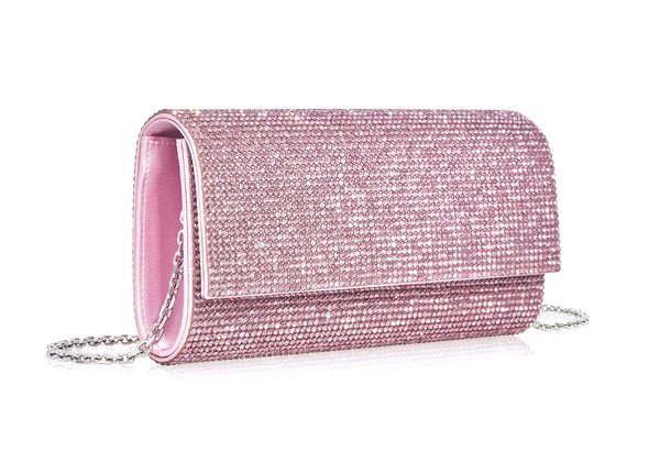 Judith Leiber Perry Crystal Light Amethyst Purse