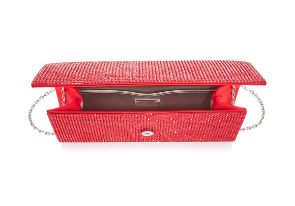 Judith Leiber Perry Crystal Red Clutch