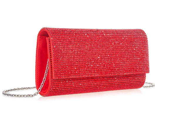 Judith Leiber Perry Crystal Red Clutch