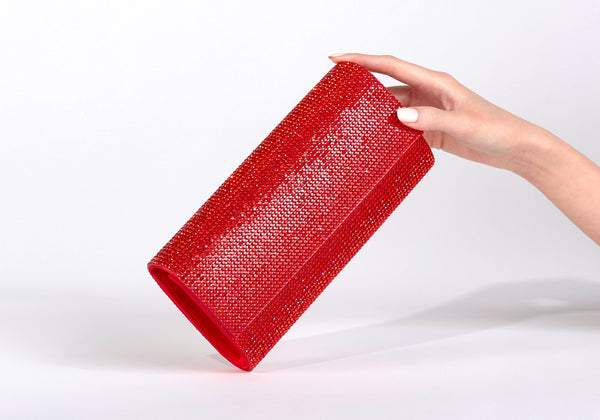 judith leiber Perry Crystal Red Clutch