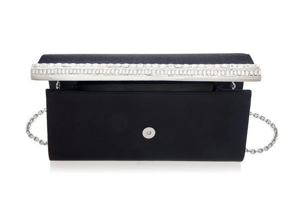 Judith Leiber Perry Satin Black