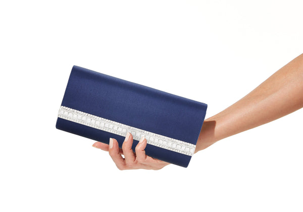 judith leiber Perry Satin Navy