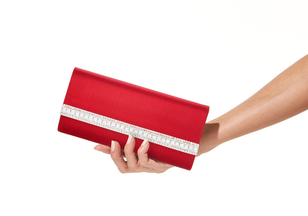 judith leiber Perry Satin Red