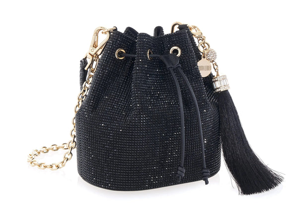 Judith Leiber Piper Bucket Black