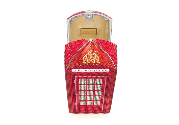 Judith Leiber Rectangle Dome London Call Red