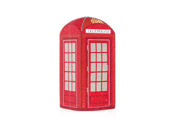 Judith Leiber Rectangle Dome London Call Red