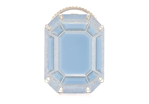 Judith Leiber Ring Emerald Cut Blue