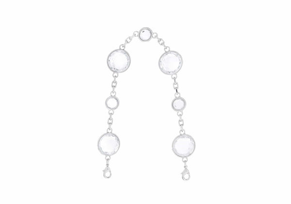 judith leiber Round Jeweled Chain Silver
