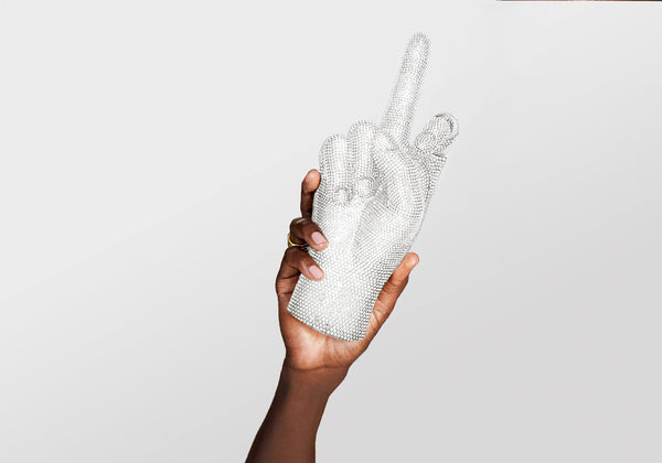 judith leiber Silver Hand War and Peace