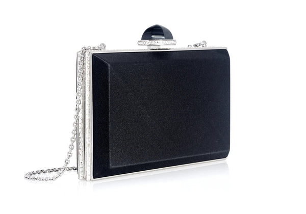 Judith Leiber Skylar Satin Black
