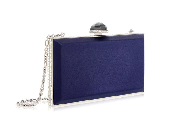 Judith Leiber Skylar Satin Navy