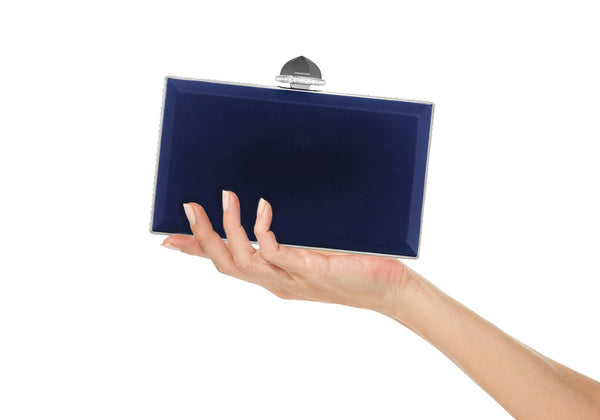 judith leiber Skylar Satin Navy