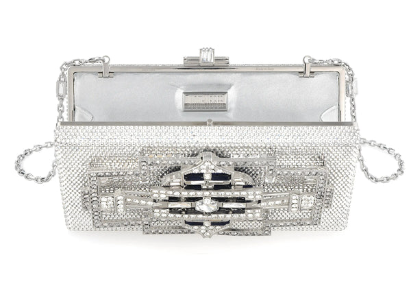 Judith Leiber Sleek Rectangle Lillian Silver