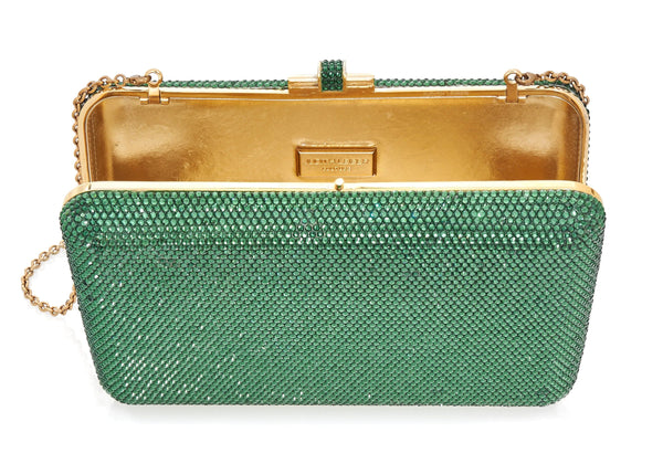 Judith Leiber Slim Slide Green Designer Bag