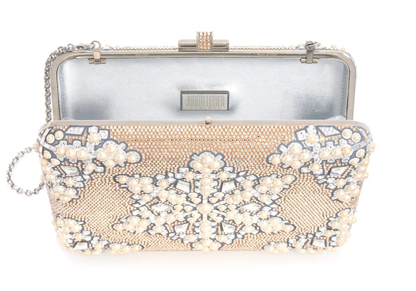 Judith Leiber Slim Slide Pearly Snowflake