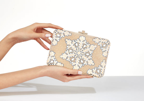 judith leiber Slim Slide Pearly Snowflake