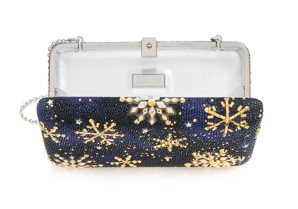 Judith Leiber Smooth Rectangle Snow Day Navy