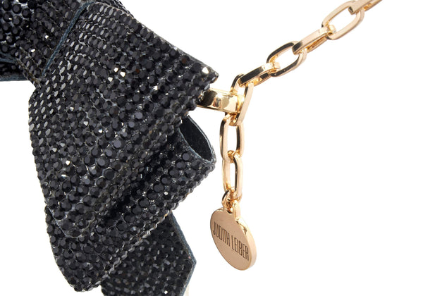 Judith Leiber Soft Bow Belt Black