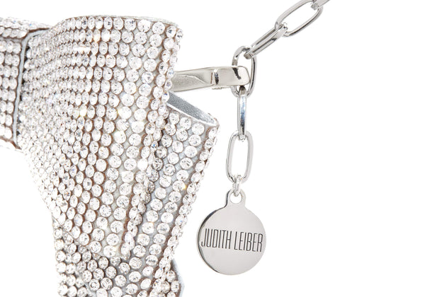 Judith Leiber Soft Bow Belt Silver
