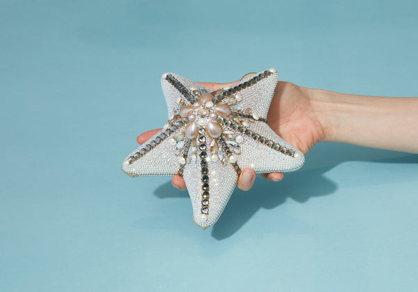 judith leiber Starfish Astro White Opal