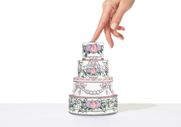 judith leiber Tiered Cake Tie The Knot