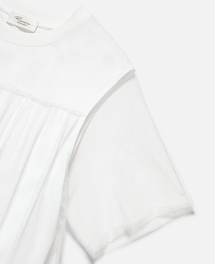 Juice Abstract Flower Power Painting T-Shirt (White)