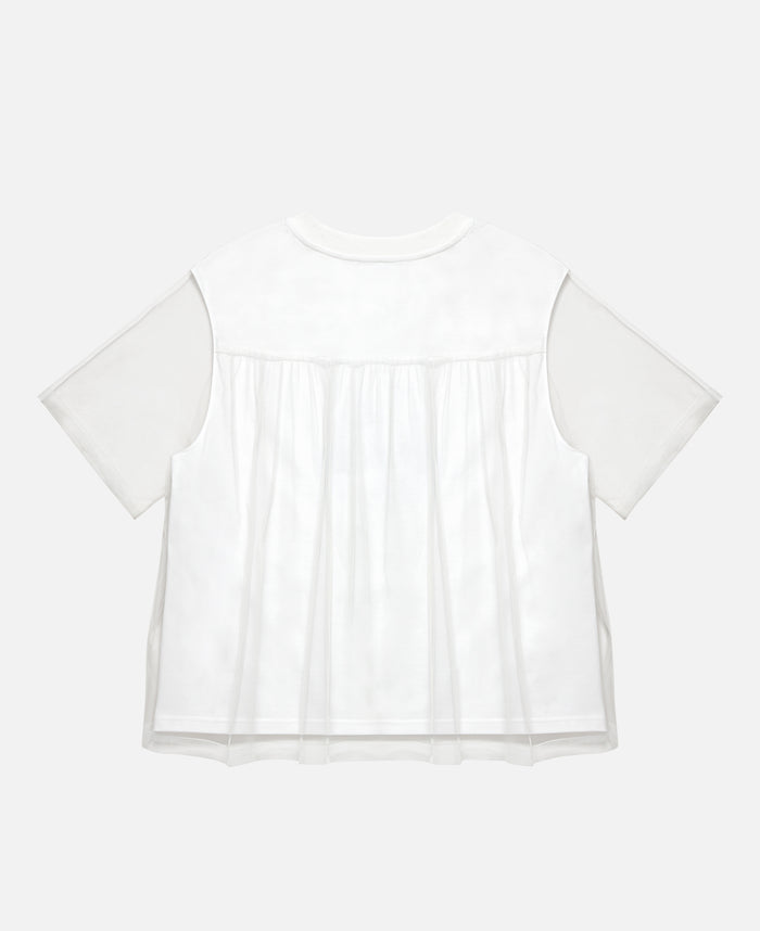 juice Abstract Flower Power Painting T-Shirt (White)