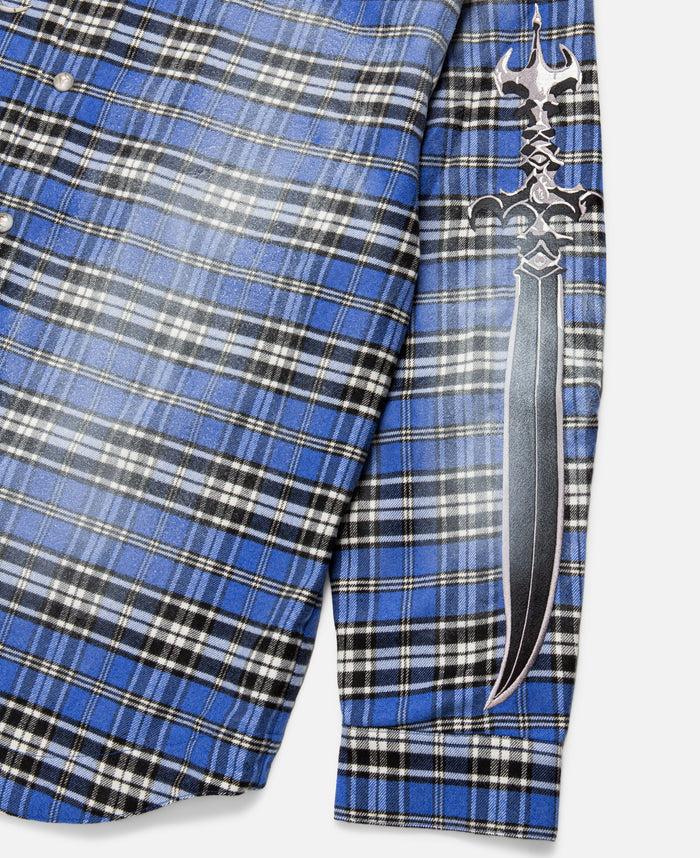 Juice Arab Sword Flannel Shirt (Blue)
