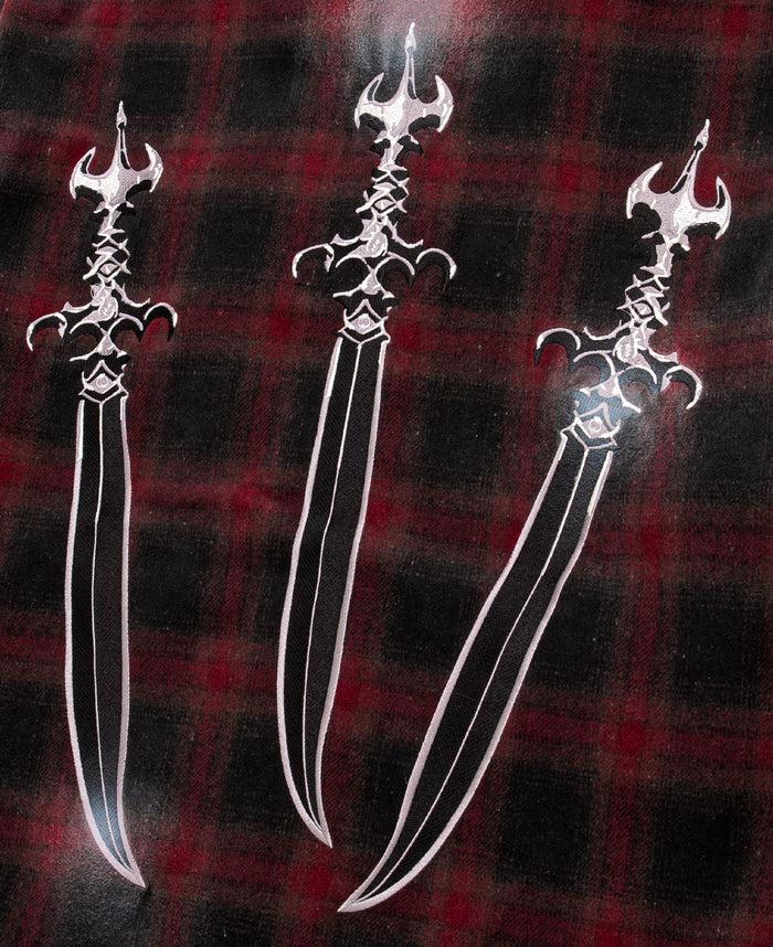 Juice Arab Sword Flannel Zip-Up (Red)