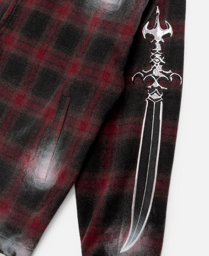 Juice Arab Sword Flannel Zip-Up (Red)