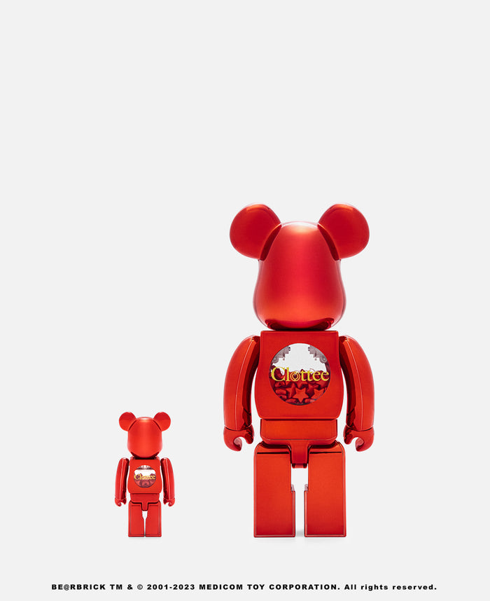 juice Be rbrick CLOTTEE x atmos 100% & 400% Set (Red)