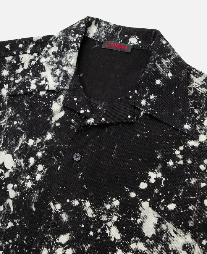 Juice Bleach Splatter Boxy Boy Shirt Black)