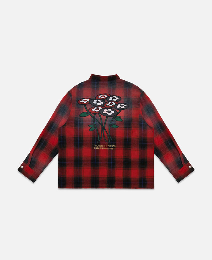 juice Brushed Flannel Shirt (Red)