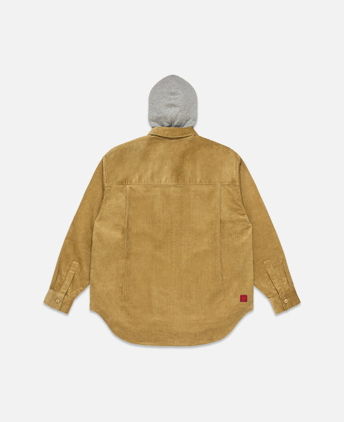 Juice Corduroy Hooded Shirt (Beige)