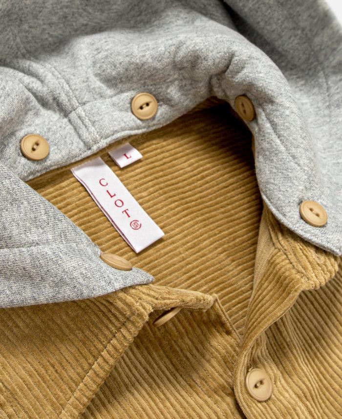 Juice Corduroy Hooded Shirt (Beige)