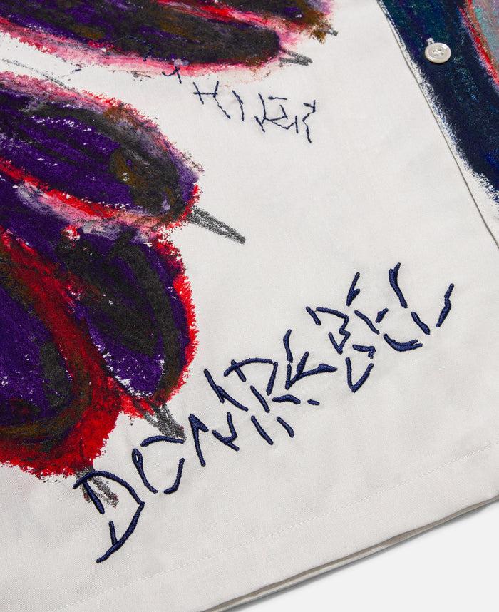 Juice Creature Camp Collar Shirt (Beige)