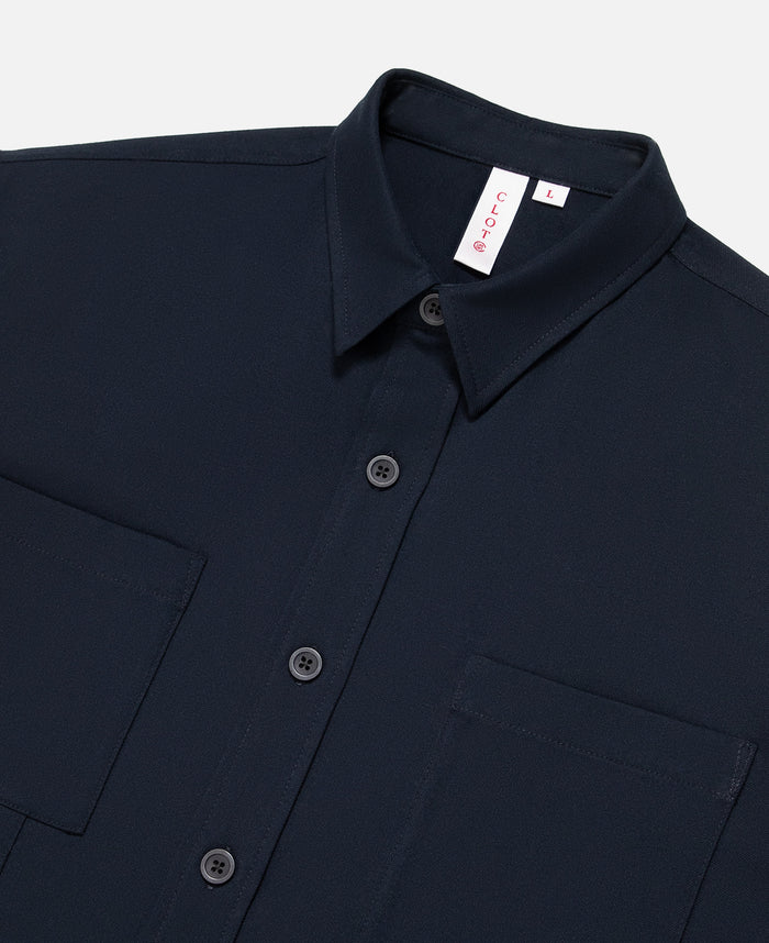 Juice Crisscrossed Shirt (Navy)