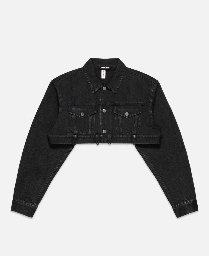 Juice Detachable Denim Jacket (Black)
