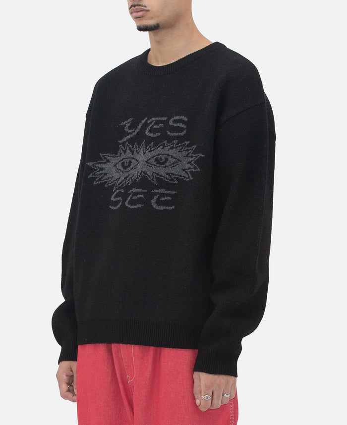 juice Eye Knit Pullover Sweater (Black)