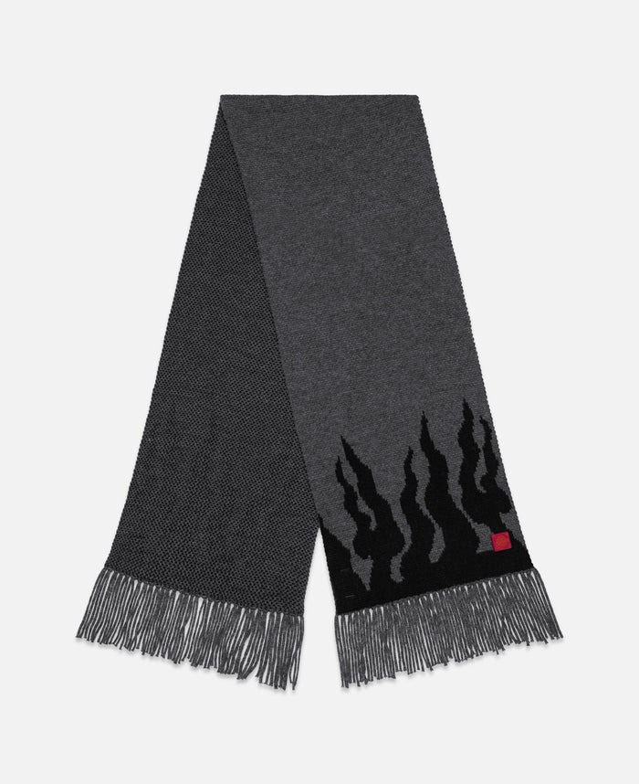 Juice Flame Knit Scarf (Grey)