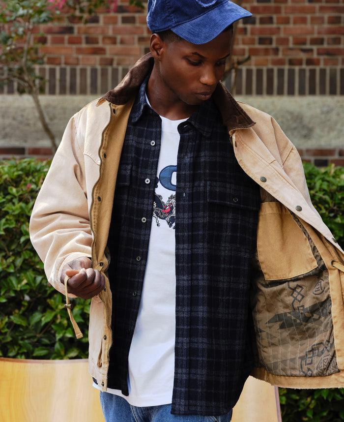 juice Flannel Shirt (Navy)