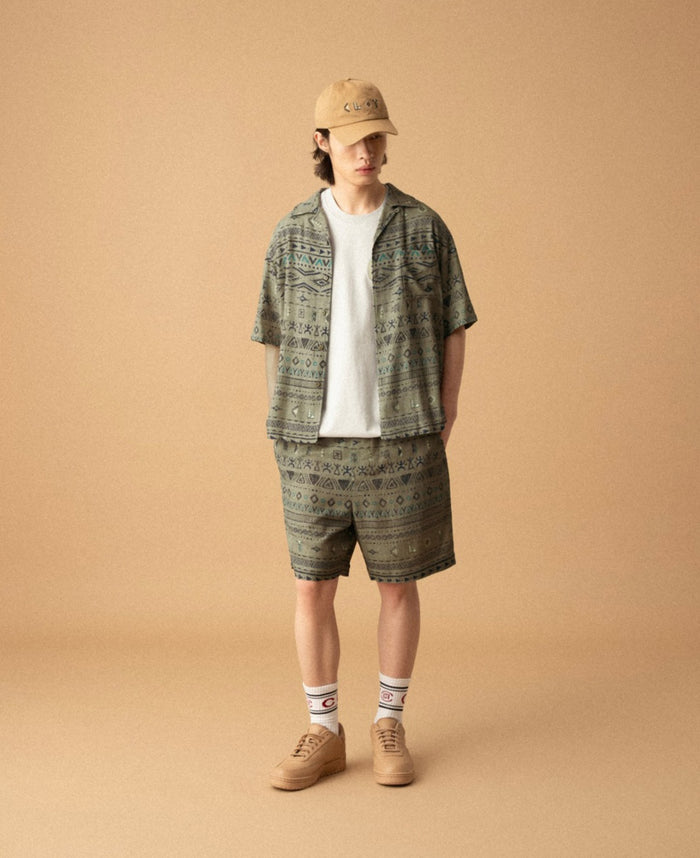 juice Hawaiian Tribal Shirt (Beige)