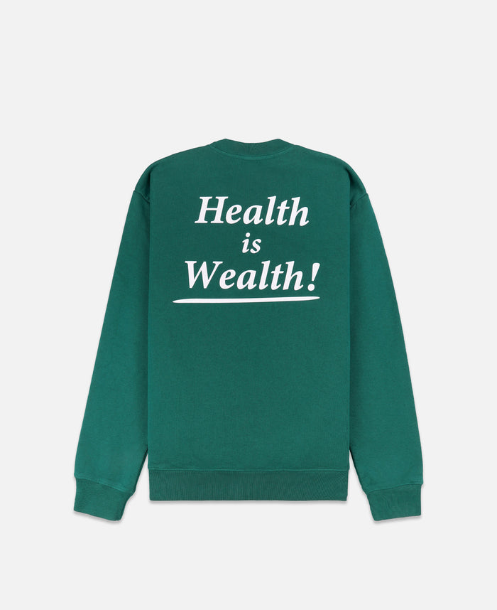 juice Health Is Wealth Crewneck (Green)